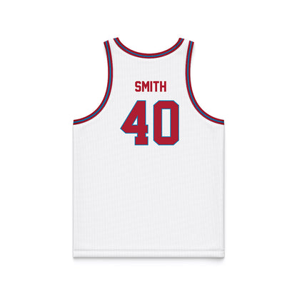 LMU - NCAA Men's Basketball : Cooper Smith - White Basketball Jersey-1