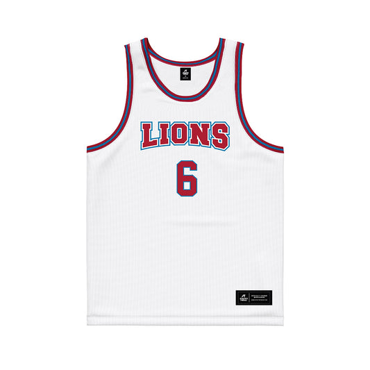 LMU - NCAA Men's Basketball : Joshua Dalton - White Basketball Jersey-0
