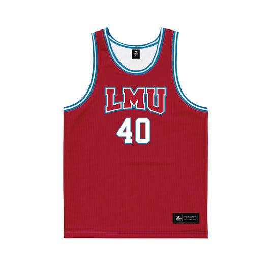 LMU - NCAA Men's Basketball : Cooper Smith - Red Basketball Jersey-0