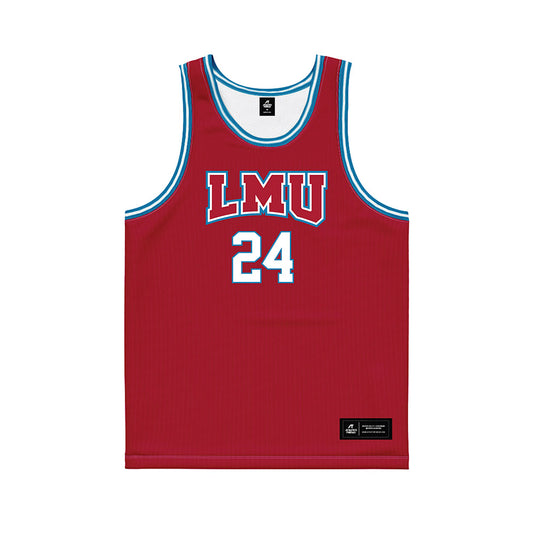LMU - NCAA Men's Basketball : Jael Martin - Red Basketball Jersey-0