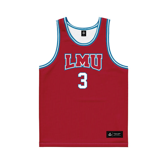 LMU - NCAA Men's Basketball : Marley Zeller - Red Basketball Jersey-0