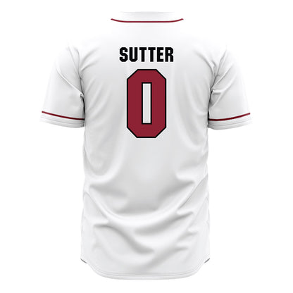 South Carolina - NCAA Baseball : Logan Sutter - White Jersey-1