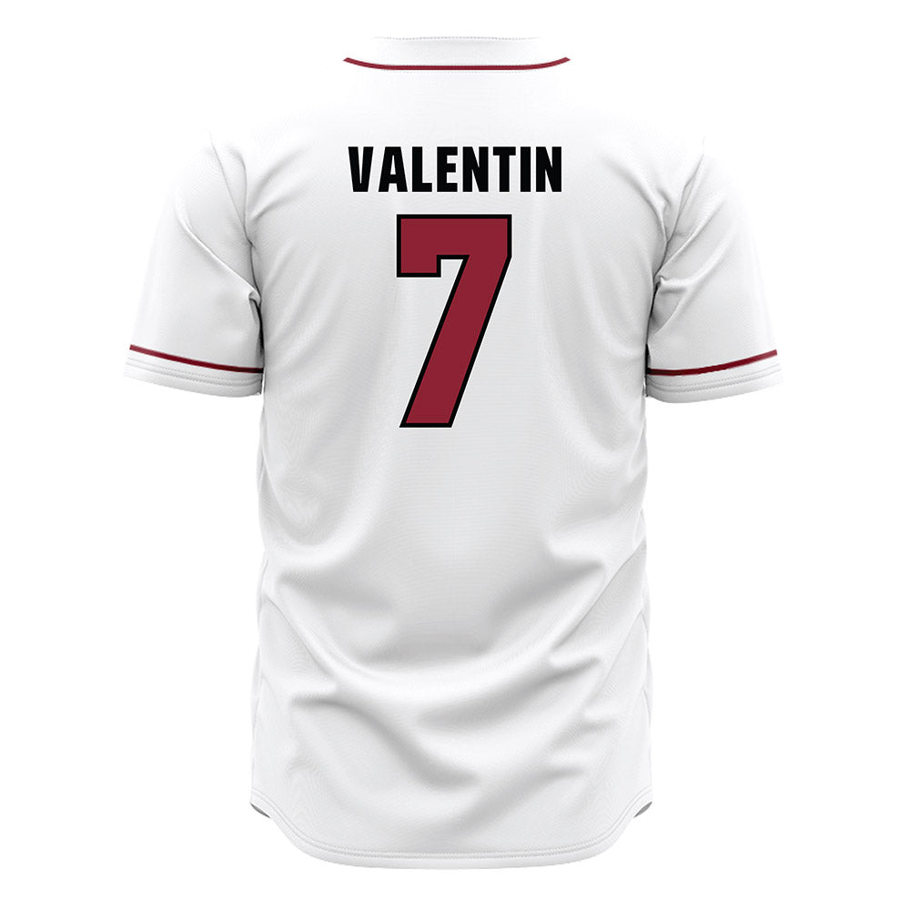 South Carolina - NCAA Baseball : Alex Valentin - White Jersey-1