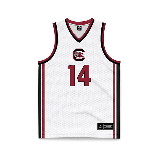 South Carolina - NCAA Men's Basketball : Eli Sparkman - White Basketball Jersey-0