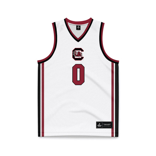 South Carolina - NCAA Women's Basketball : Ta'Niya Latson - White Basketball Jersey-0