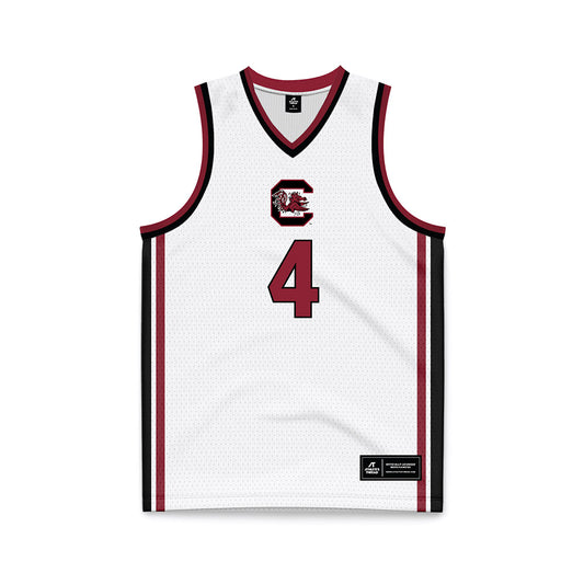South Carolina - NCAA Men's Basketball : Kobe Knox - White Basketball Jersey-0