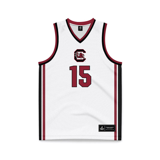 South Carolina - NCAA Women's Basketball : Adhel Tac - White Basketball Jersey-0
