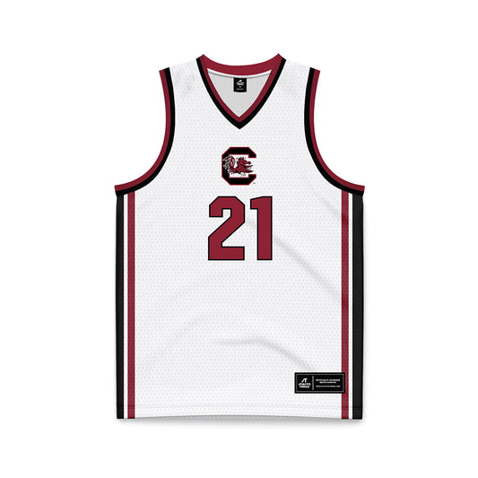 South Carolina - NCAA Women's Basketball : Chloe Kitts - White Basketball Jersey-0