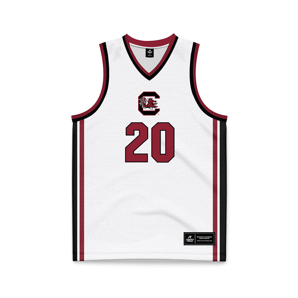 South Carolina - NCAA Men's Basketball : Hayden Assemian - White Basketball Jersey-0