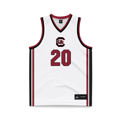 South Carolina - NCAA Men's Basketball : Hayden Assemian - White Basketball Jersey-0