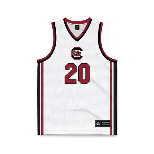 South Carolina - NCAA Men's Basketball : Hayden Assemian - White Basketball Jersey-0
