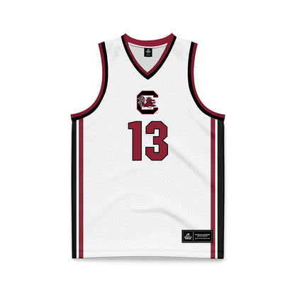 South Carolina - NCAA Men's Basketball : Grant Polk - White Basketball Jersey-0