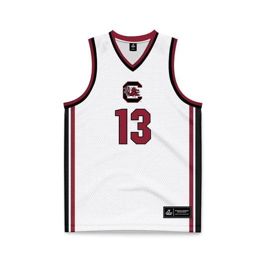 South Carolina - NCAA Men's Basketball : Grant Polk - White Basketball Jersey-0
