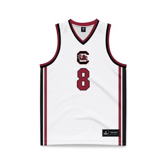 South Carolina - NCAA Women's Basketball : Joyce Edwards - White Basketball Jersey-0