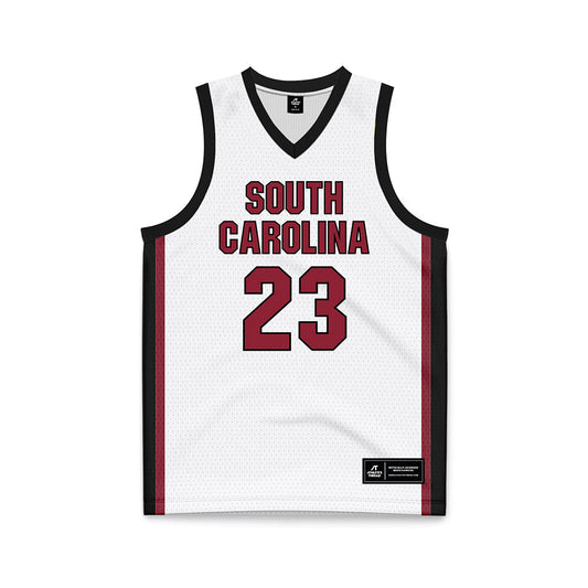 South Carolina - NCAA Men's Basketball : Cam Scott - White Basketball Jersey-0