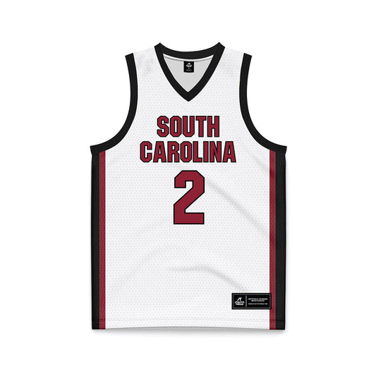 South Carolina - NCAA Men's Basketball : Christ Essandoko - White Basketball Jersey-0