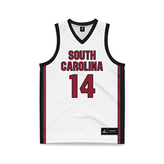 South Carolina - NCAA Men's Basketball : Eli Sparkman - White Basketball Jersey-0