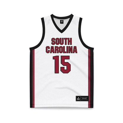 South Carolina - NCAA Men's Basketball : Eli Ellis - White Basketball Jersey-0