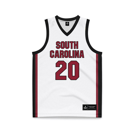 South Carolina - NCAA Men's Basketball : Hayden Assemian - White Basketball Jersey-0