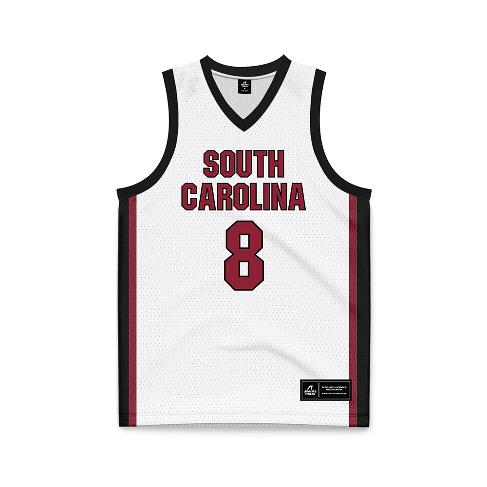 South Carolina - NCAA Women's Basketball : Joyce Edwards - White Basketball Jersey-0