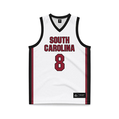 South Carolina - NCAA Women's Basketball : Joyce Edwards - White Basketball Jersey-0