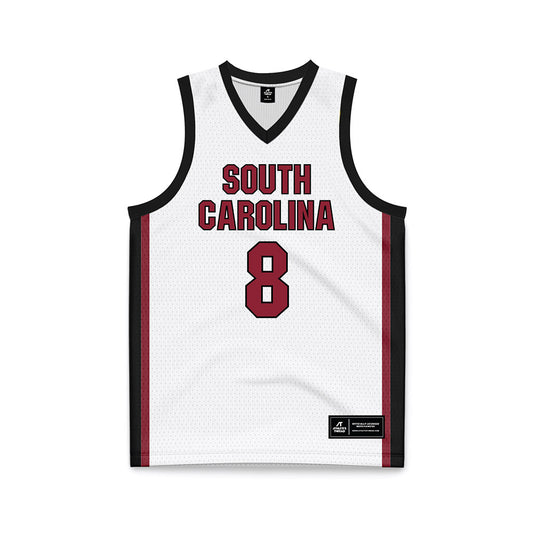 South Carolina - NCAA Women's Basketball : Joyce Edwards - White Basketball Jersey-0