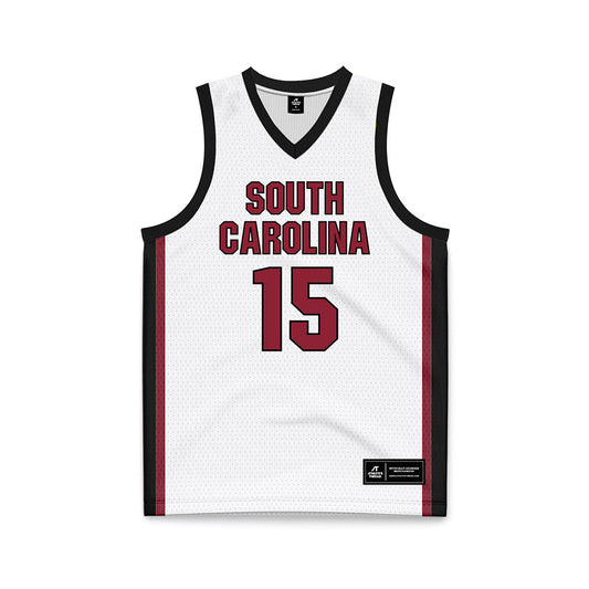 South Carolina - NCAA Women's Basketball : Adhel Tac - White Basketball Jersey-0