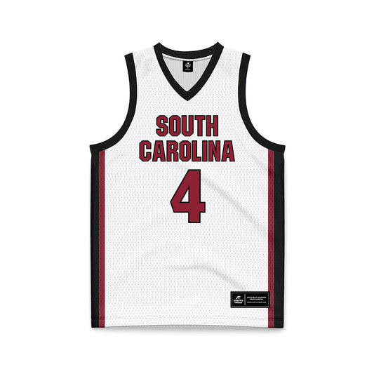 South Carolina - NCAA Men's Basketball : Kobe Knox - White Basketball Jersey-0