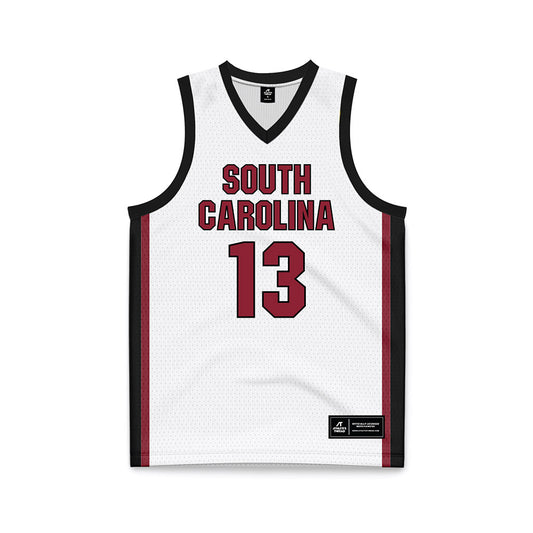 South Carolina - NCAA Men's Basketball : Grant Polk - White Basketball Jersey-0