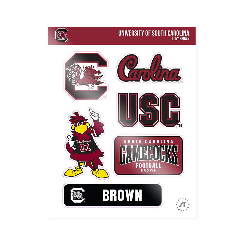 South Carolina - NCAA Football : Tony Brown - Sticker Sheet-0