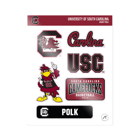 South Carolina - NCAA Men's Basketball : Grant Polk - Sticker Sheet-0