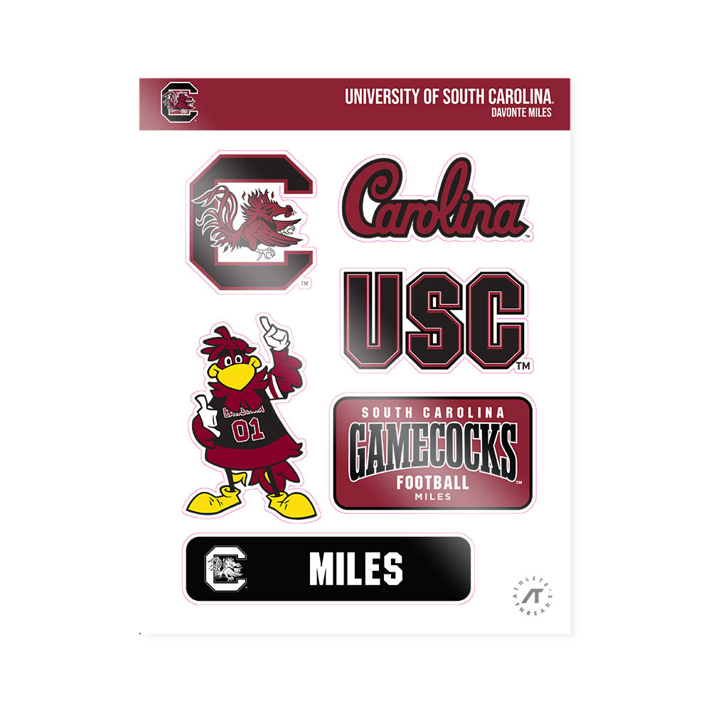 South Carolina - NCAA Football : Davonte Miles - Sticker Sheet-0