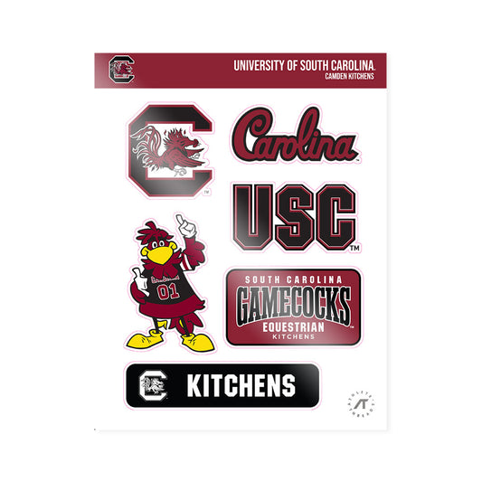South Carolina - NCAA Equestrian : Camden Kitchens - Sticker Sheet-0