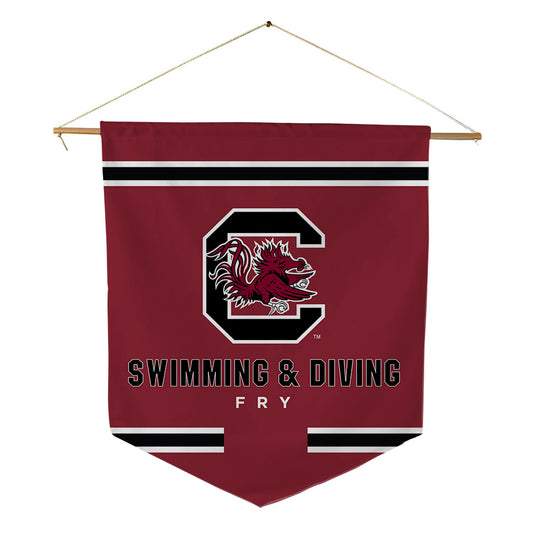 South Carolina - NCAA Men's Swimming & Diving : Connor Fry - Pennant - 18" x 21"-0