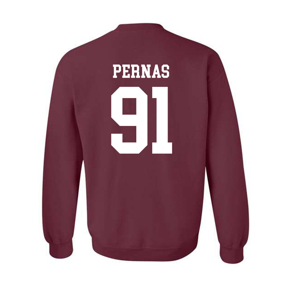 Texas A&M - NCAA Football : Lucas Pernas - Classic Shersey Crewneck Sweatshirt-1