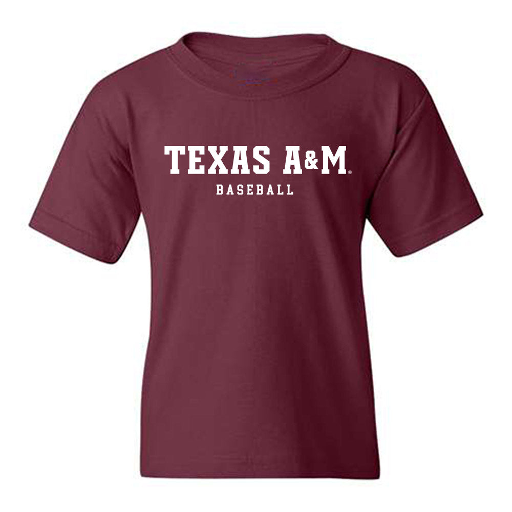 Texas A&M - NCAA Baseball : Cooper Powell - Classic Shersey Youth T-Shirt-0