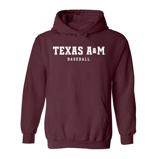 Texas A&M - NCAA Baseball : Zane Becker - Classic Shersey Hooded Sweatshirt-0