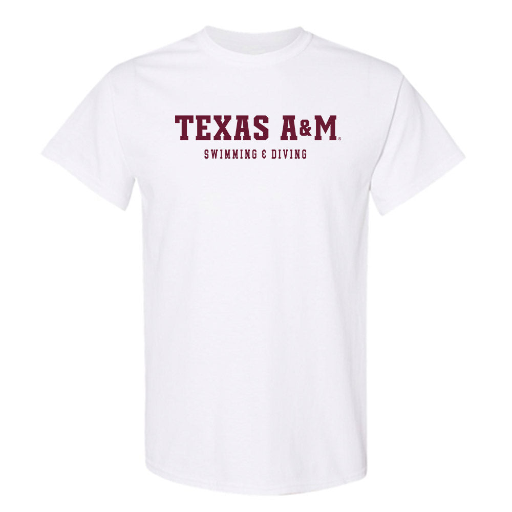 Texas A&M - NCAA Men's Swimming & Diving : Logan Brown - Classic Shersey T-Shirt-0