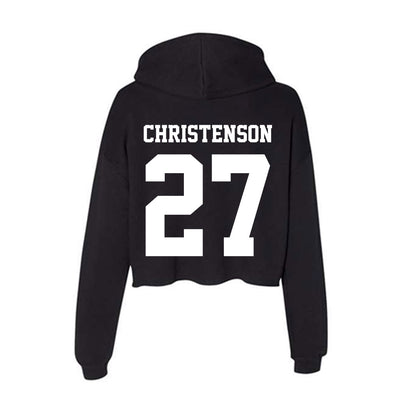 Penn State - NCAA Men's Ice Hockey : Cade Christenson - Classic Shersey Women's Crop Fleece Hoodie-1