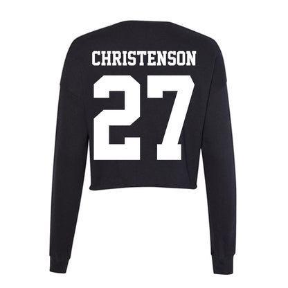 Penn State - NCAA Men's Ice Hockey : Cade Christenson - Classic Shersey Women's Cropped Crew Fleece-1