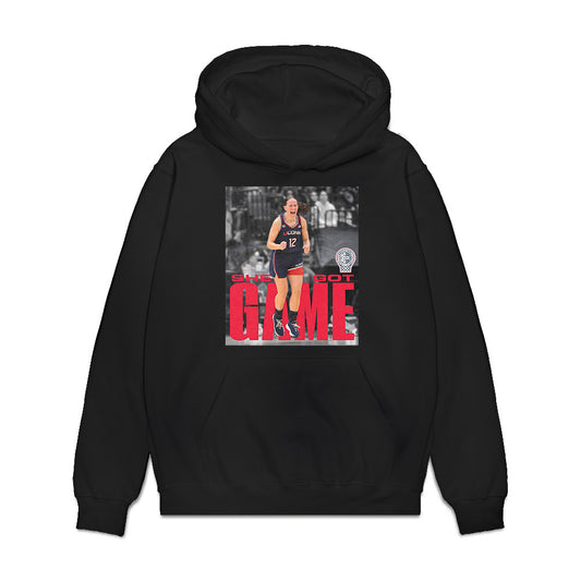UConn - NCAA Women's Basketball : Ashlynn Shade - NCAA® National Champs Photo Collection - She Got Game Premium Hooded Sweatshirt-0