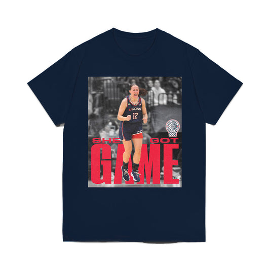 UConn - NCAA Women's Basketball : Ashlynn Shade - NCAA® National Champs Photo Collection - She Got Game Comfort Colors T-Shirt-0