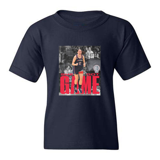 UConn - NCAA Women's Basketball : Ashlynn Shade - NCAA® National Champs Photo Collection - She Got Game Youth T-Shirt-0