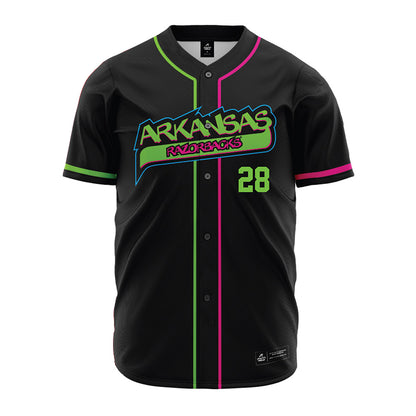 Arkansas - NCAA Baseball : Jordan Martin - Neon Dual-Tone Jersey-0