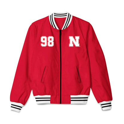 Nebraska - NCAA Softball : Jordyn Bahl - Bomber Jacket-0