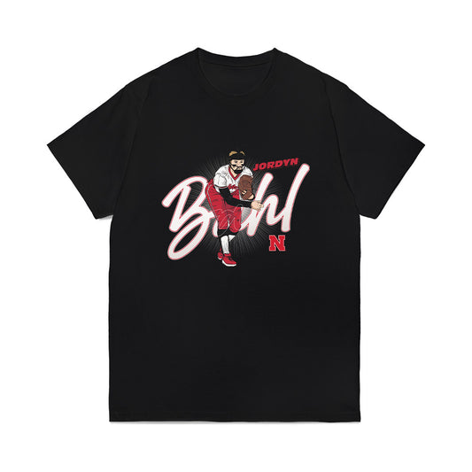 Nebraska - NCAA Softball : Jordyn Bahl - Caricature Comfort Colors T-Shirt-0