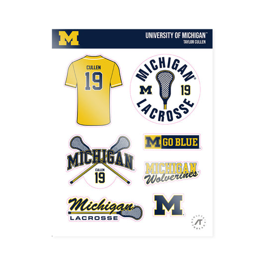 Michigan - NCAA Women's Lacrosse : Taylor Cullen - Sticker Sheet-0