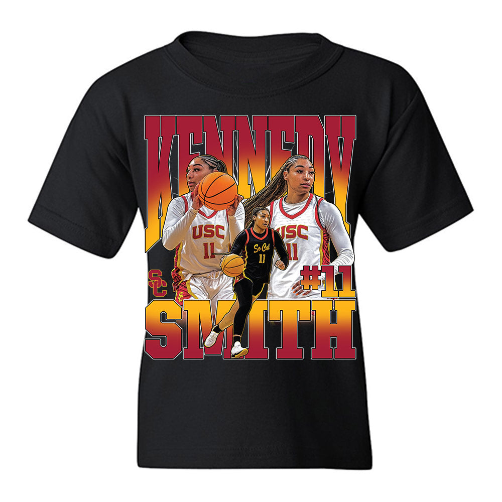 USC - NCAA Women's Basketball : Kennedy Smith - Collage Youth T-Shirt-0