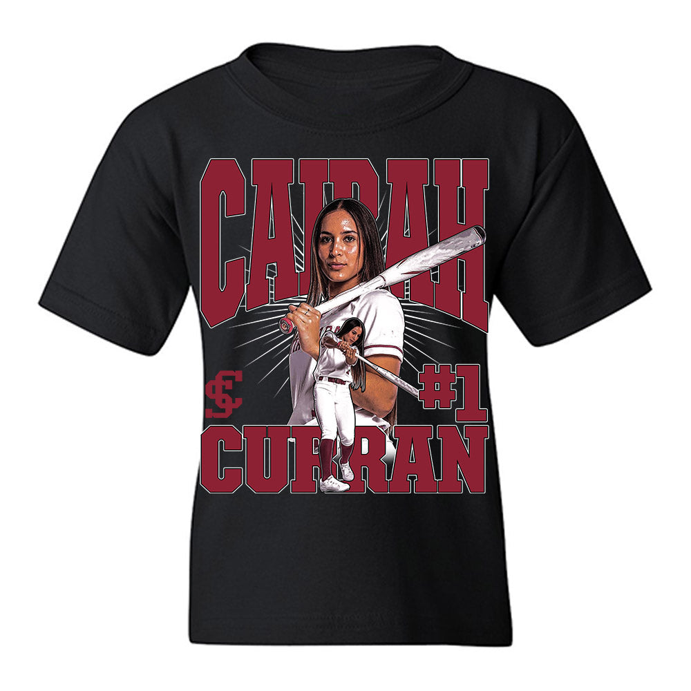 SCU - NCAA Softball : Cairah Curran - Collage Youth T-Shirt-0