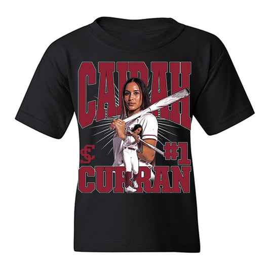 SCU - NCAA Softball : Cairah Curran - Collage Youth T-Shirt-0